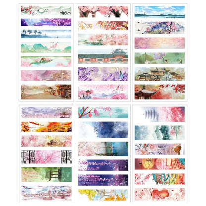 6pcs Leaf Flower Stickers Japanese Accessories for Kids Dessert Diary Decorating Pretty Stationery Feather Decoration Supplies