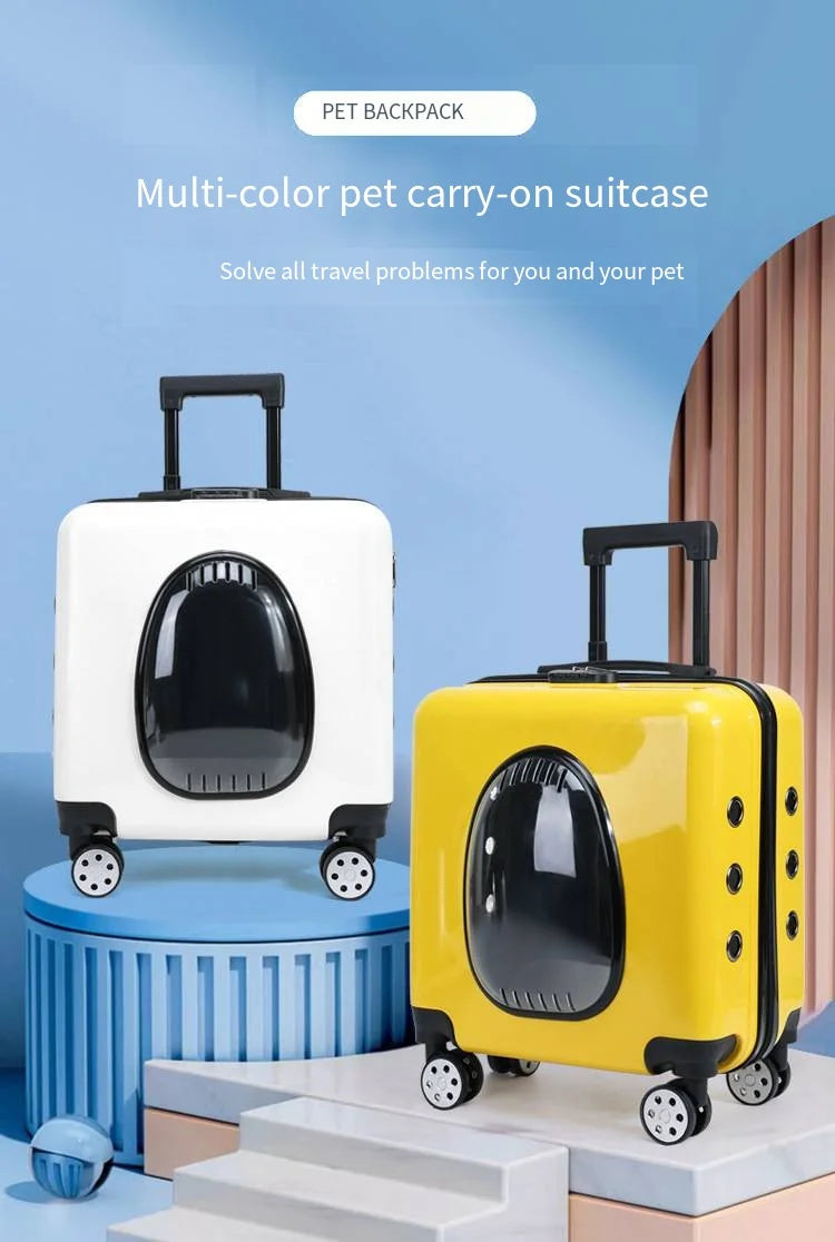 2026 New Multi Functional Small Pet Breathable Box, Cat Suitcase, Comfortable Outdoor Pet Suitcase, Travel Suitcase