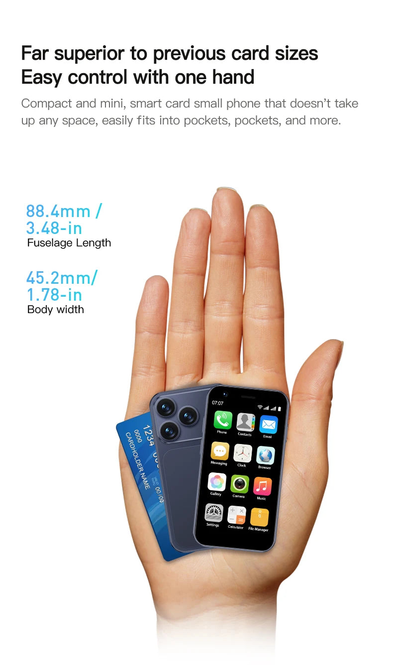 SERVO 18SE MINI Small Android Smartphone 3G WCDMA Dual SIM Card 2GB+16GB Play Store Wi-Fi Face Unlock 3.0 inch Mini Smart Phones
