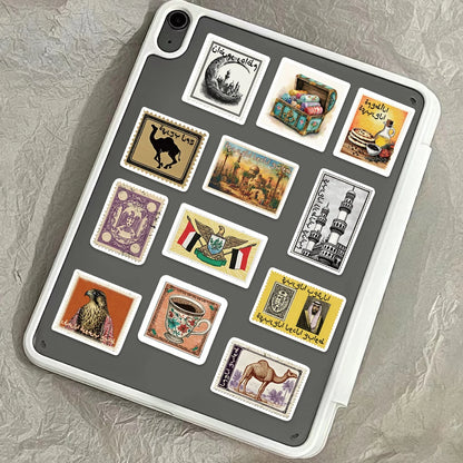 50PCS Arabic Aesthetic Stamps Fun Decoration DIY Stickers Phone Cases Notebook Water Cups Luggage Decoration Stickers
