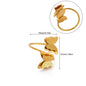 Cute Butterfly Rings For Women Gold Color Stainless Steel Geometric Opening Butterfly Ring Aesthetic Wedding Christmas Jewelry