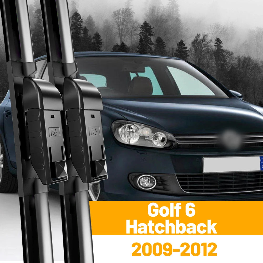 Wiper Front Wiper Blades For VW GOLF 6 Hatchback 2009 2010 2011 2012 Windshield Windscreen Front Window 24"+19" Accessories