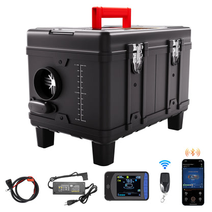 SucceBuy 8KW Diesel Heater 12V/24V All in One Diesel Air Heater with Bluetooth APP Control Display Screen and CO Alarm Fast Heating Portable Car Heater for Vehicles and Garage