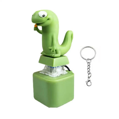 Luminous Sound Lizard Snake Rechargeable Decompression Button Emits Luminous Snake Keychain Press Decompression Sound Pendant