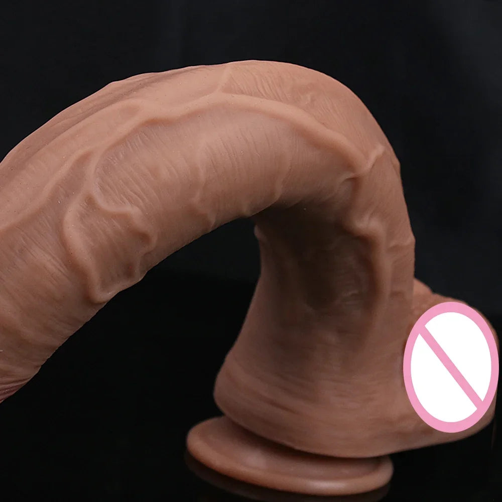 Cheap 5 Sizes Silicone Big Dildo Realistic Skin Feel Fake Penis Soft Small Cock Woman Man Masturbation Suction Cup Anal Sex Toys