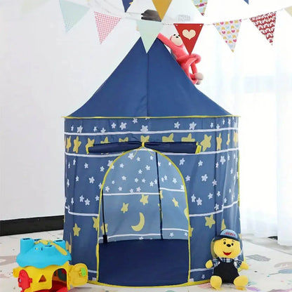Night Sky Design Children's Playhouse Tent, Cute Castle for Little Boys and Girls