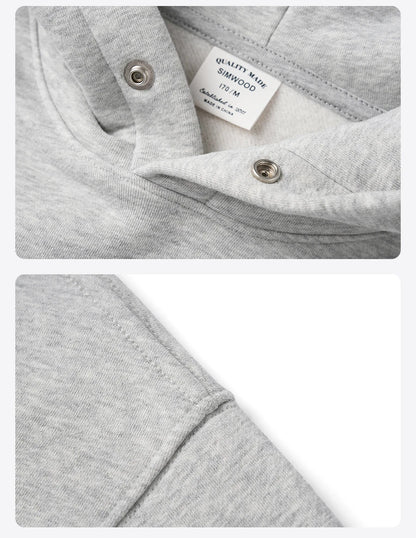 SIMWOOD 2026 Spring New Oversize Back Moutain Print Hoodies Men 340gsm Warm Brushed Lining Fabric Sweatshirts