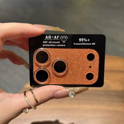 Glitter Bling Full Camera Shield Protector For iPhone 17 Pro 17 ProMax 17 Lens Guard Tempered Glass Film Ring Back Cover