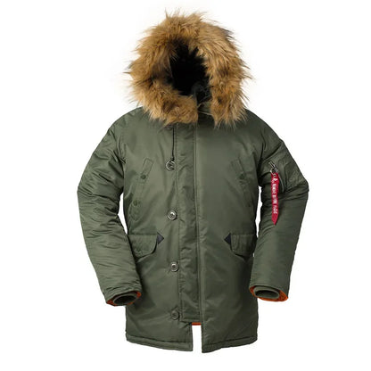 Winter Puffer Men Long Parkas Coat Military Fur Hood Warm Tactical Jacket Pilot Jacket Army Korean Thick Parka