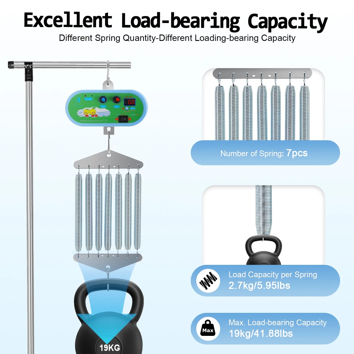 7-spring Baby Cradle Driver Hanging Electric Baby Swing Controller for Baby Spring Cradle and Baby Hammock 20kg Capacity