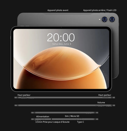 Teclast T65 Android 16 Tablet 13.4 Inch 1920X1200 120Hz T7280 8 Cores (6+20)Max 26Gb Ram 128Gb Rom 4g Lte 8000Mah 13Mp+5Mp