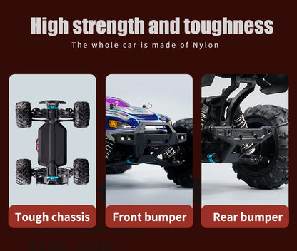 ZWN 1:16 70KM/H Or 50KM/H 4WD RC Car With LED Remote Control Cars High Speed Drift Monster Truck for Kids vs Wltoys 144001 Toys
