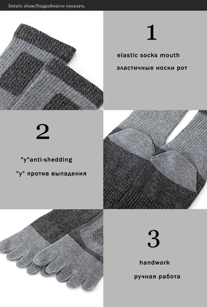 5 Pairs Toe Sport Short Socks Man Thick Compression Mesh Endurable Fitness Bike Run Outdoor Basketball Travel 5 Finger Socks