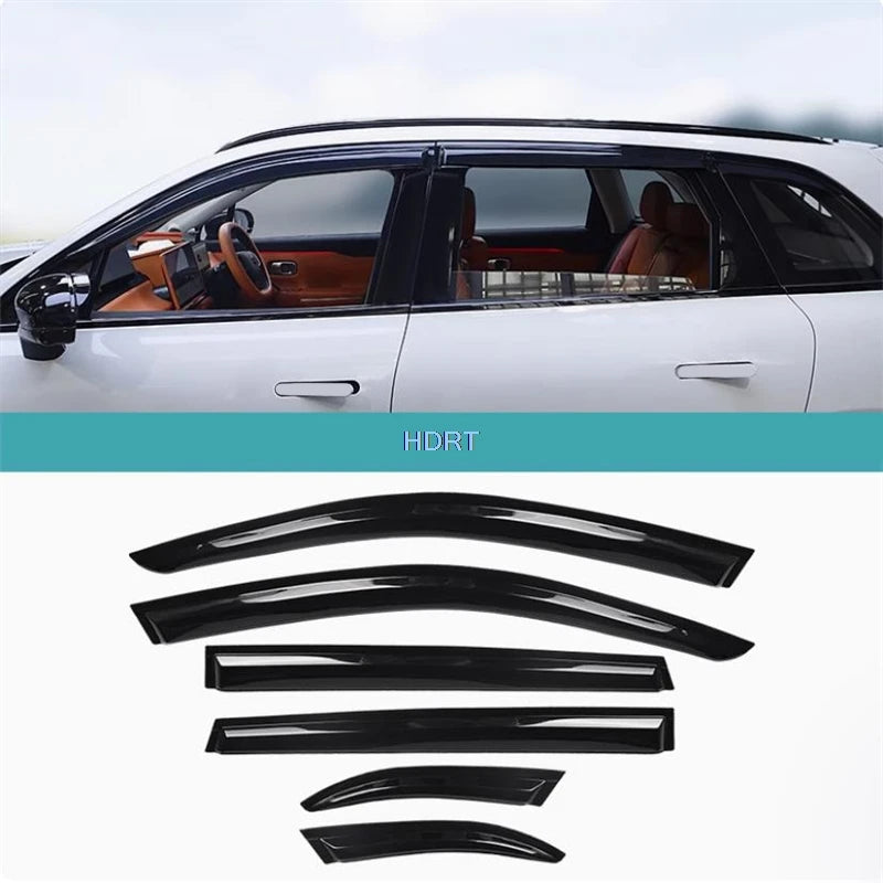 Car Style Side Window Wind Deflector Vent Visor Sun Rain Guard Shelter Weather Shield Cover Accessories For Leapmotor C10 2024 +