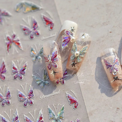 Line Flower Powder Blusher Love Heart High Quality Jelly Series Adhesive Nail Sticker Nail Art Decoration Decals Design T-2830