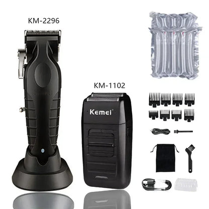 Kemei KM-2296 KM-2299 KM-1102 Professional Hair Clipper Kit Electric Shaver Male Hair Cutting Machine Men’s Trimmer Machine