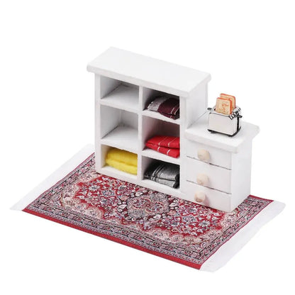 Turkish Style Miniature Weaving Rug Playing House Floor Coverings Dollhouse Carpet  1:12 Scale Doll Accessories