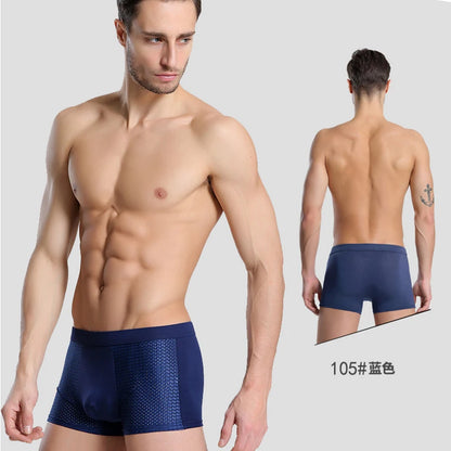 8pcs/set Men's Panties Ice Silk Mesh Men Underwear Breathable Men's Underpant Fashion Panties Male Solid Color Boxer Shorts