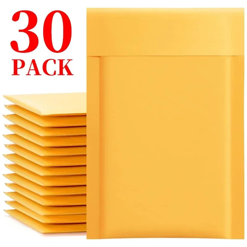 10-50Pack Kraft Bubble Mailers Self Adhesive Paper Envelopes Waterproof Cushioned Padded Foam Shipping Bags for Packaging