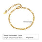 Waterproof Stainless Steel Chain Bracelets For Women , Gold Plated Fashion Stackable Link Bracelet Gifts