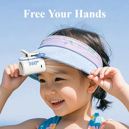 Tragbarer Auto-Clip-Lüfter 360° Drehbarer Tragbarer Mini-Ventilator Mit 100-Gang-Wind Und Clip Für Büro, Camping, Reisen Sport