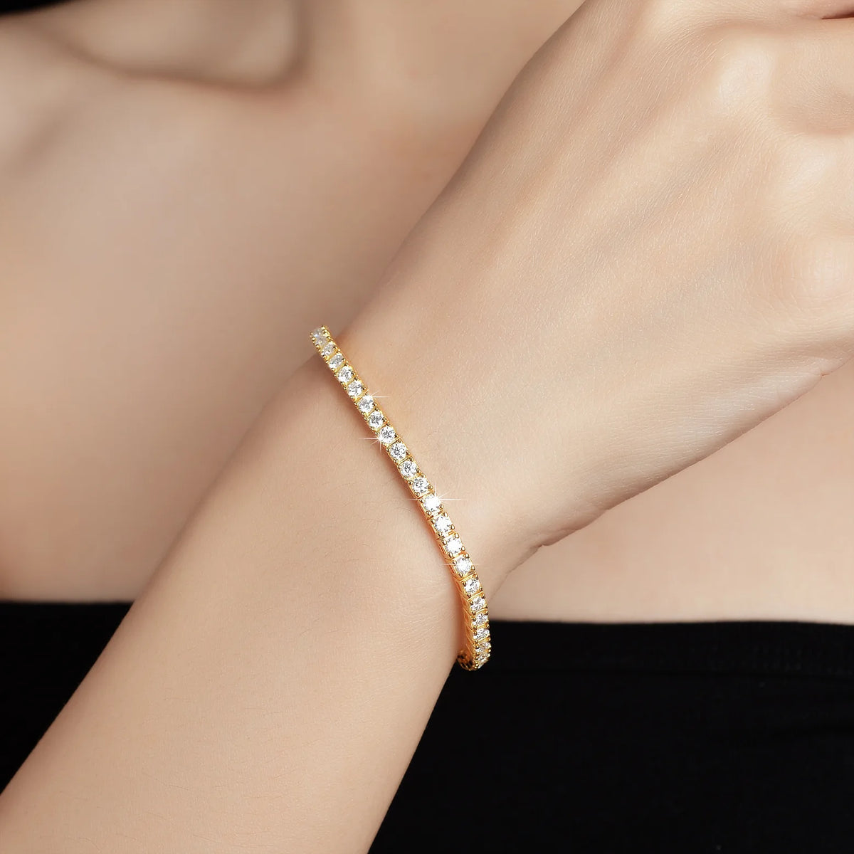 Factory Price D VVS1 Moissanite Tennis Bracelet 925 Sterling Silver Single Row Classics with GRA Bracelets for Women Man Jewelry