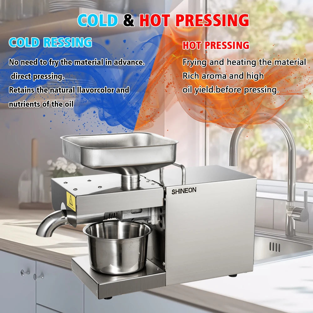 1500W 110V/220V Automatic Cold Press Oil Machine, Cold Press Machine, Sunflower Seeds Oil Extractor, Cold Press Extract