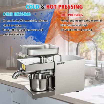 1500W 110V/220V Automatic Cold Press Oil Machine, Cold Press Machine, Sunflower Seeds Oil Extractor, Cold Press Extract