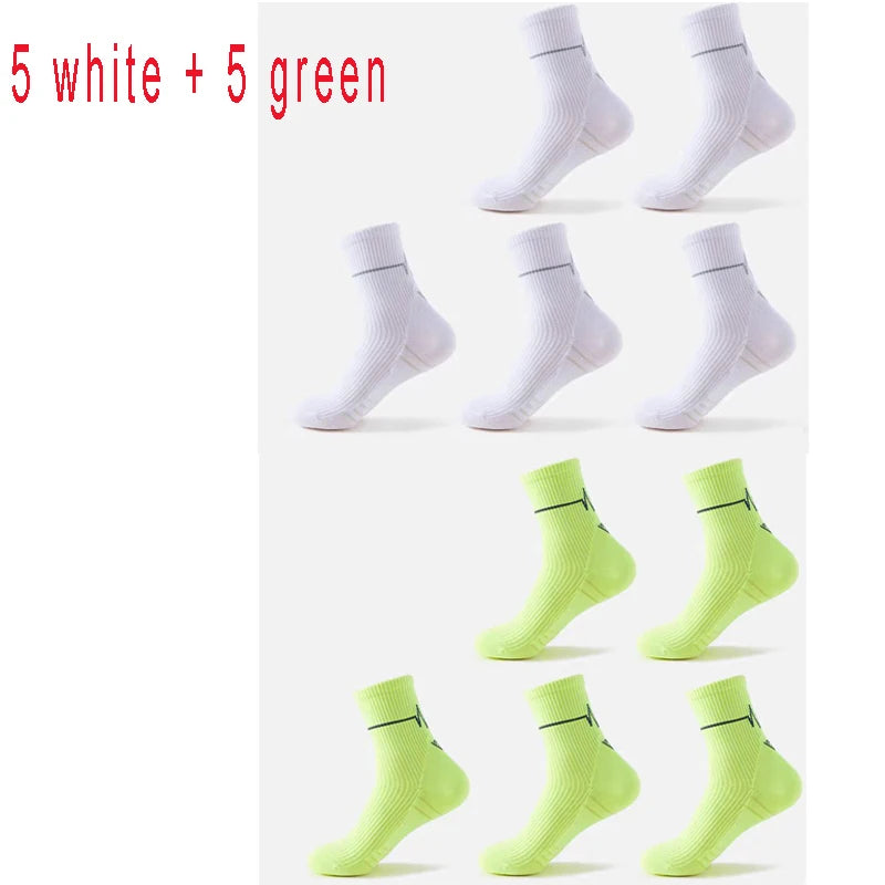 1/3/10 Pairs Professional Running Socks Men's Women Marathon Whiteline Cycling Socks Men Lady Sport Running Sports Socks