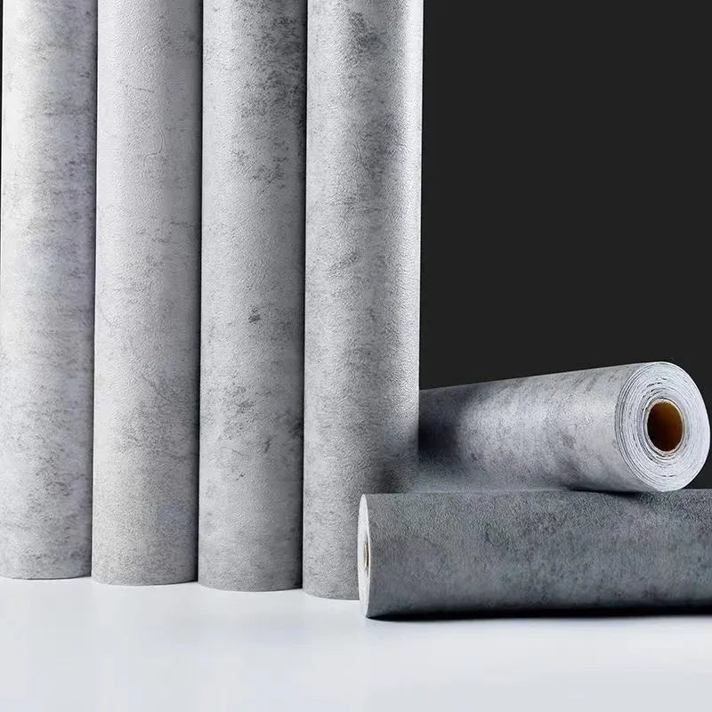40cm PVC Dark Gray Waterproof Industrial Style Self-adhesive Wallpaper Library Living Room Bedroom Wall Renovation Vinyl Sticker