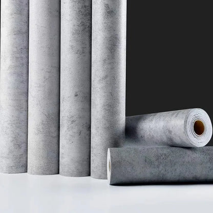 40cm PVC Dark Gray Waterproof Industrial Style Self-adhesive Wallpaper Library Living Room Bedroom Wall Renovation Vinyl Sticker