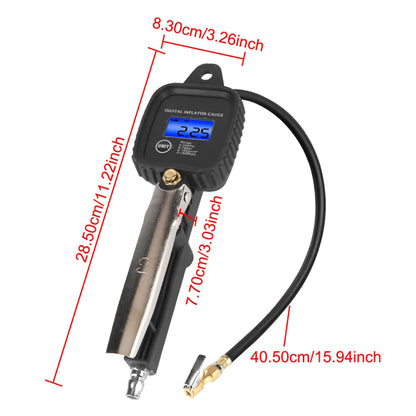 Digital Display Tire Pressure Gauge Auto Accessories High-precision Monitoring Inflation Gun Universal Car Tire Manometro