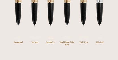 JINHAO 85 Metal/Wood Fountain Pen Golden Cap Extra Fine Nib Ink Pen Office School Supplies Stationery Pens for Writing
