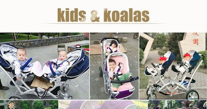 Foldable Twin Baby Stroller,Double Seat Baby Stroller for Two Babies,Shock-absorbing Twin Baby Stroller,Multi-function