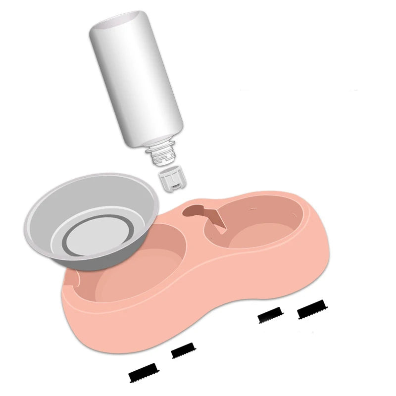 2-in-1 Pet Feeder & Water Dispenser - Anti-Slip Automatic Cat Dog Bowl Circulating Flow Water Feeding Pet Supplies