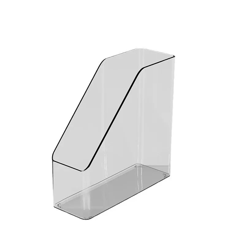 Large Capacity Desktop Organizer Box ZT3266 for Office Documents Stationery Books Storage Rack Transparent Plastic Material
