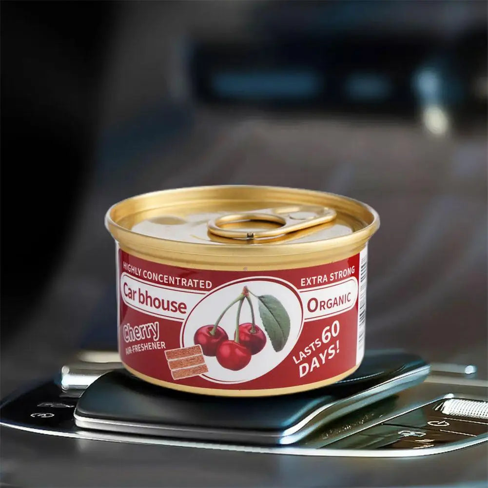 Organic Car Air Freshener Cans Long Lasting Fragrance Fiber Block Odor Eliminator for Auto Home Closet Bubble Gum & Coffe Scent