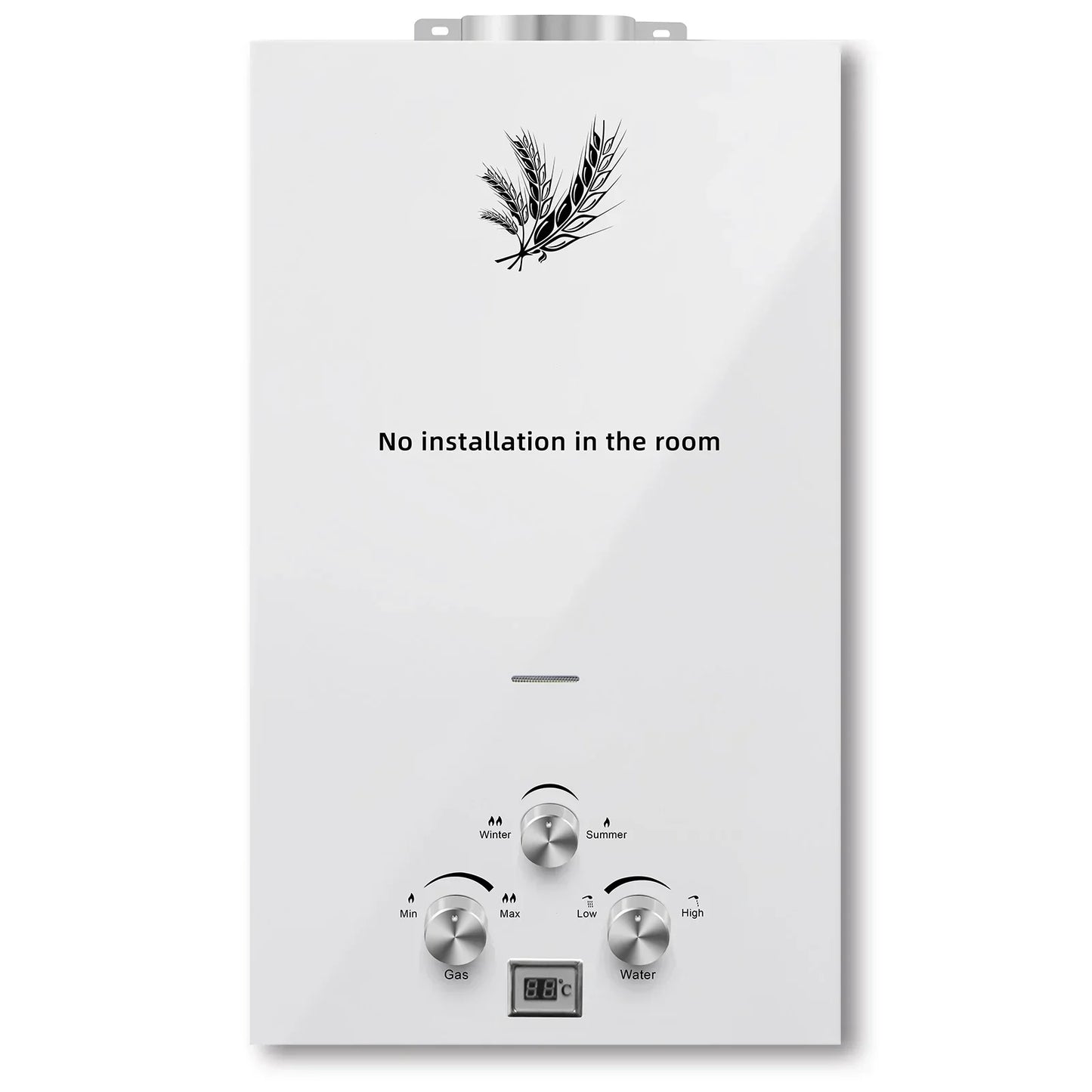 VEVOR Liquefied Petroleum Gas Water Heater 6L 8L 10L 12L 16L 18L Liquefied Petroleum Gas Propane Butane White Water Heater