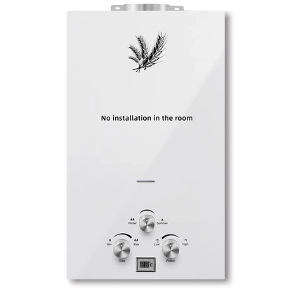 VEVOR Liquefied Petroleum Gas Water Heater 6L 8L 10L 12L 16L 18L Liquefied Petroleum Gas Propane Butane White Water Heater