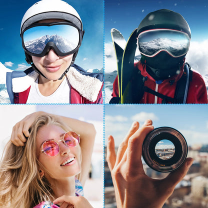 4pcs Ski Goggle Bag Microfiber Snow Goggles Case Cover Soft Storage Sleeve Drawstring Pouch for Sunglasses Glasses Eyeglasses