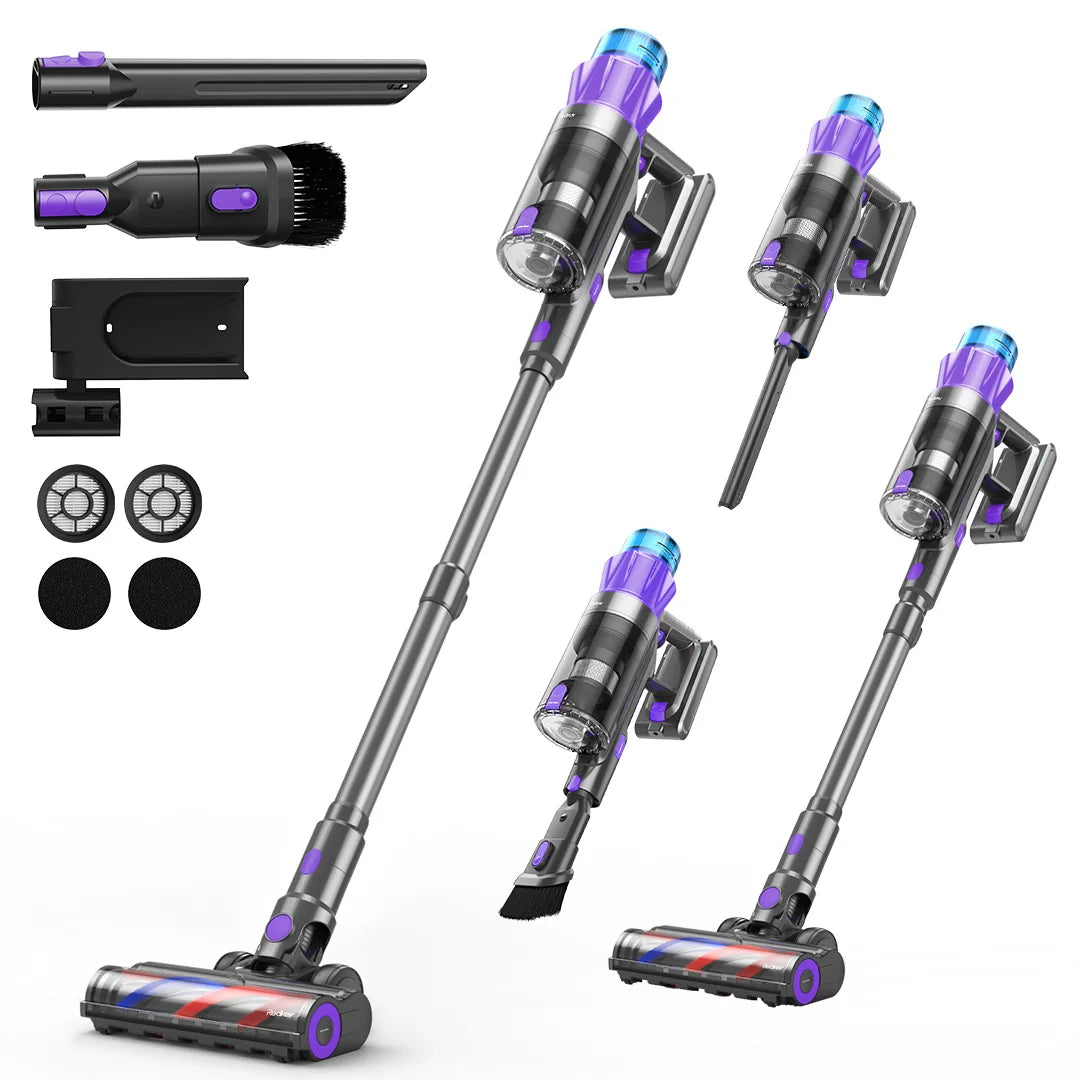 RedKey P9 Pro 650W 75KPA Suction Power Cordless Vacuum Cleaner 70 Mins Runtime Versatile Stick Vacuum for Home&Car Floor Cleaner