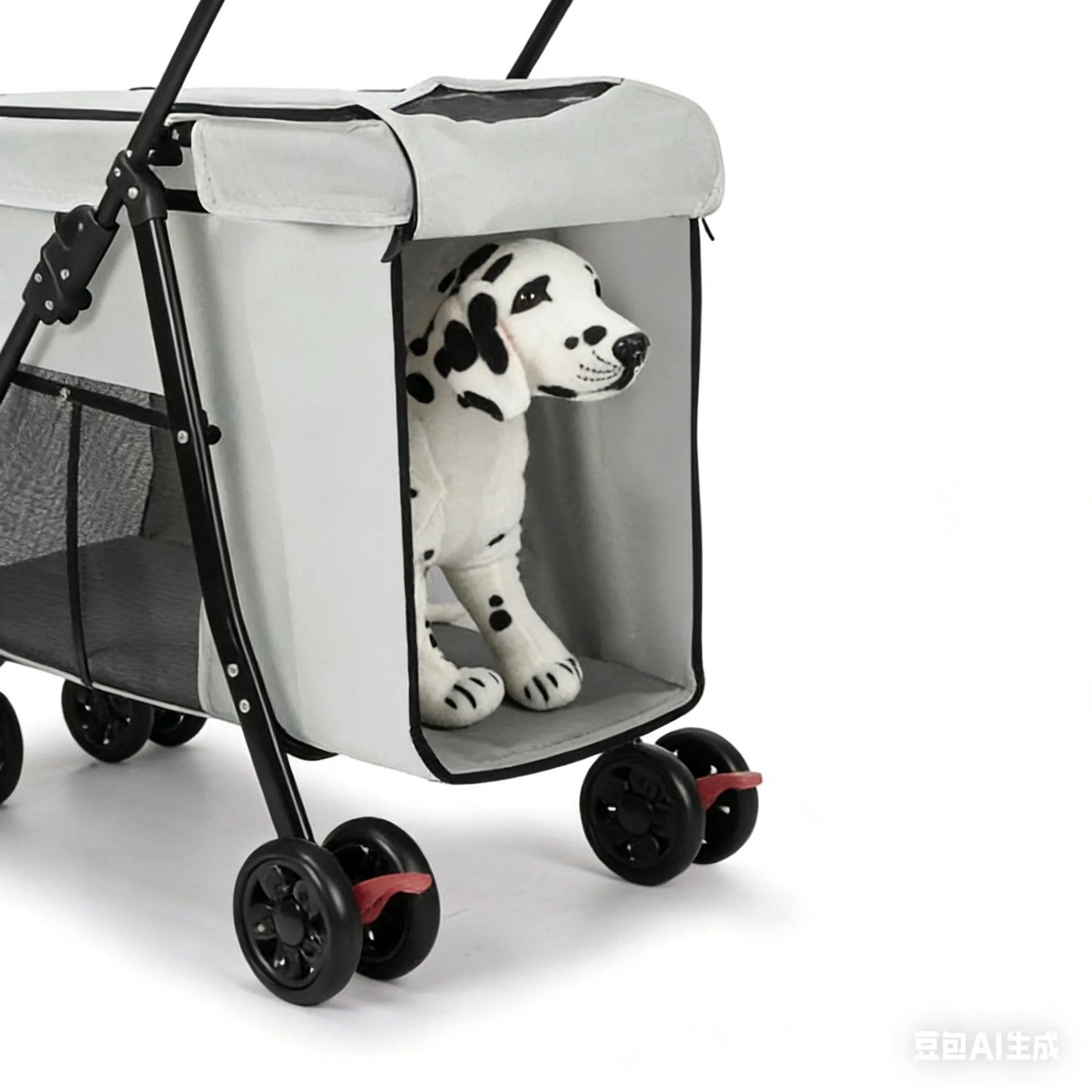 Custom Foldable Pet Stroller for Large Dogs & Multi-Pet Travel | Heavy-Duty, Lightweight, Breathable Design