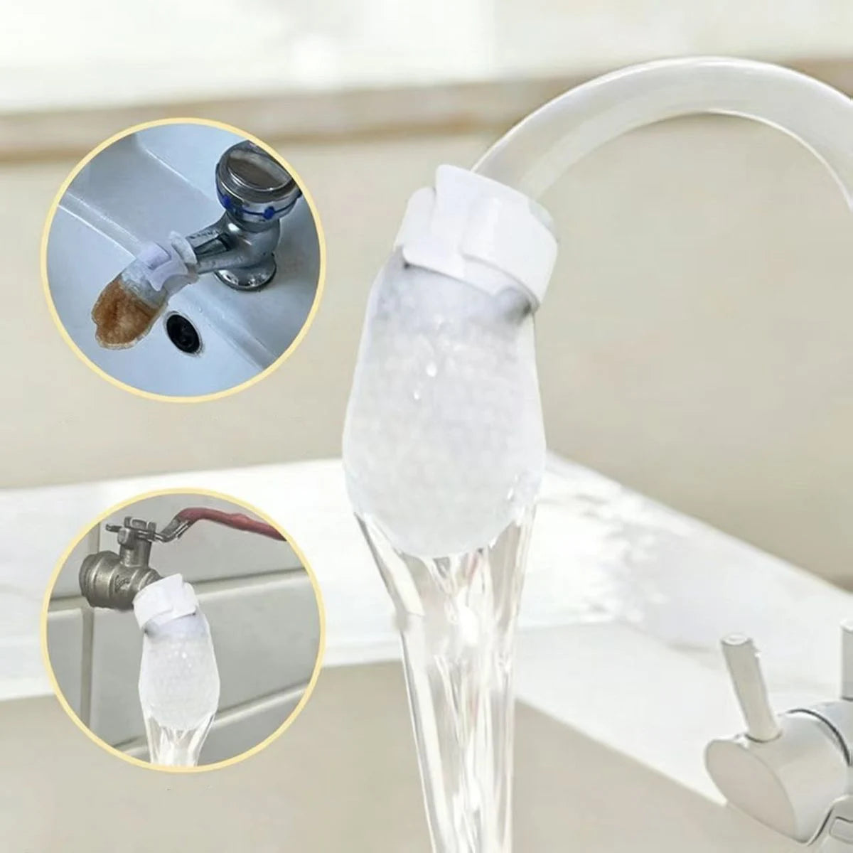 50-500pcs Universal Faucet Filter Non-woven Fabric Faucet Filter Bags Tap Water Filter Bag Water Rust Removal Protects Faucets