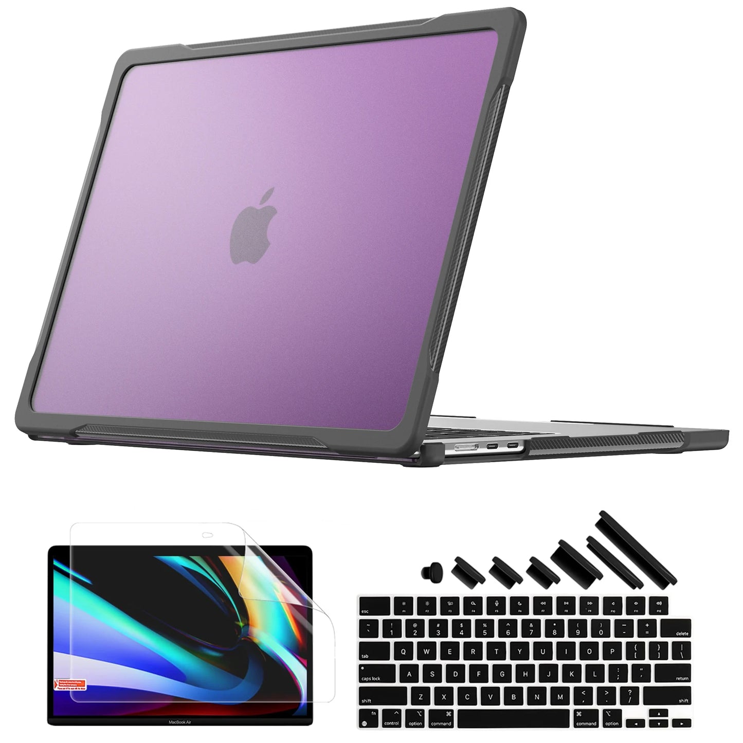 EGYAL Laptop Case for 2025 M4 Air 15 A3241 13.6 A3240 Macbook Air 13 Case M1 M2 M3 M4 Pro 14 16 Laptop Shell for Anti-fall Shell