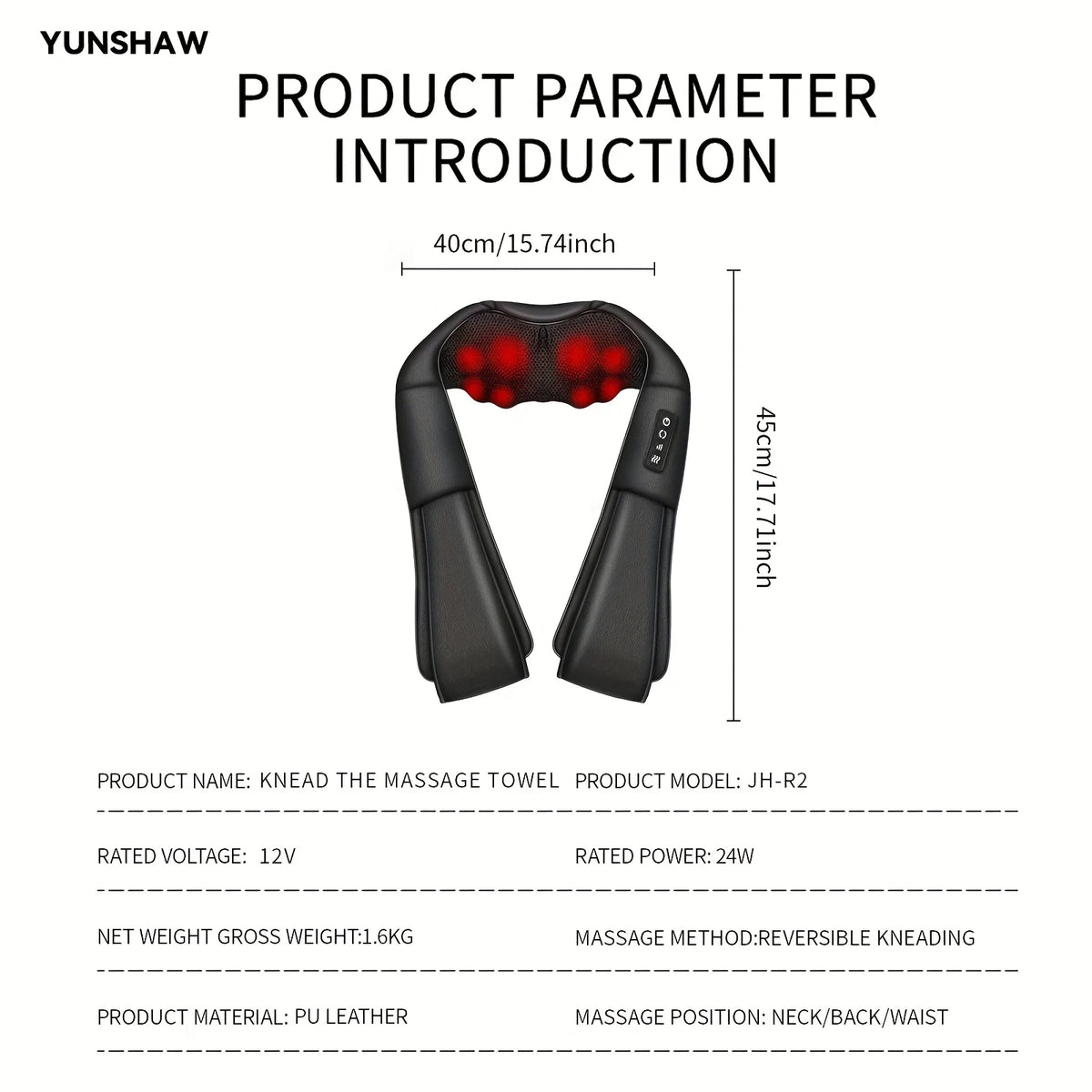Ekmoey Neck Massager Shiatsu Shoulder Massager with Heat Electric Back Massager for Pain Relief Deep Tissue Muscle Relax Home