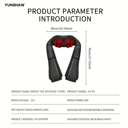 Ekmoey Neck Massager Shiatsu Shoulder Massager with Heat Electric Back Massager for Pain Relief Deep Tissue Muscle Relax Home