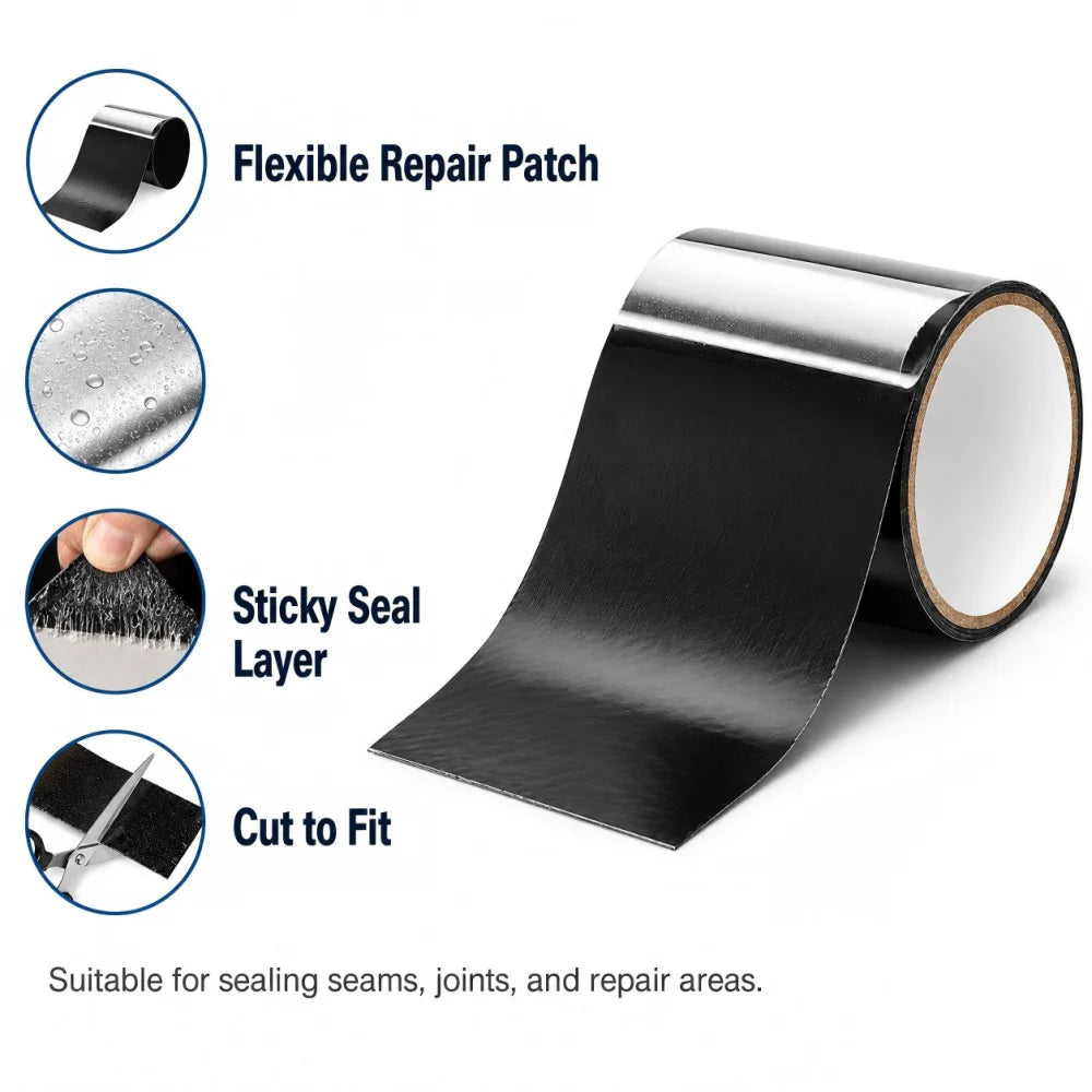 1.5m Waterproof Repair Tape 5-30cm Width Super Strong Adhesive Quick Seal and Patch Leaks Tape for Plumbing Pool Repairs