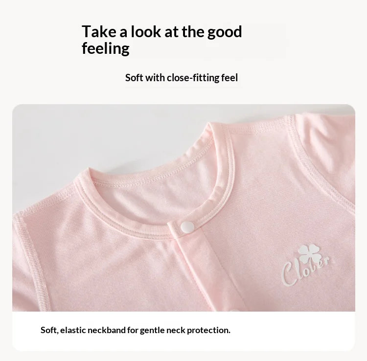 Baby Summer Short Sleeve Thin Air Conditioning Suit Breathable Cool Sensation Lightweight Jumpsuit for Crawling Infants