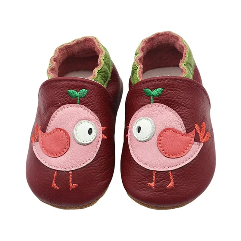Autumn Baby Shoes Toddle Boys Girls Skid-Proof Shoe Soft Sheepskin Sneakers Fashion Animal Picture First Walker Moccasins 0-24M