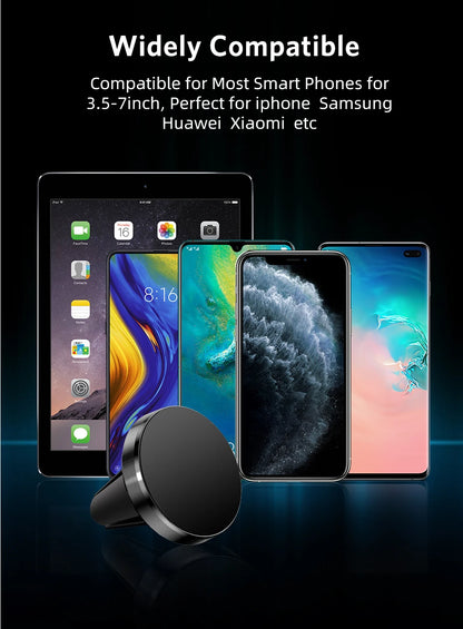 Magnetic Car Mobile Phone Holder Air Vent Clip Smart Phone Stand Mini Magnetic Car GPS Bracket For iPhone Huawei Xiaomi Realme